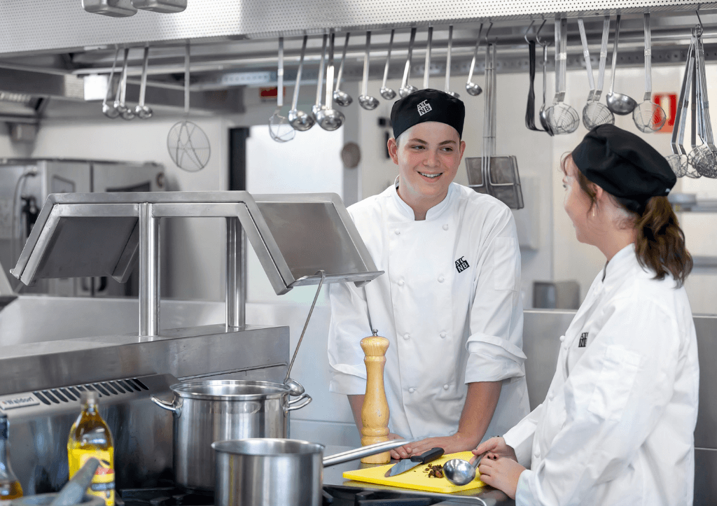 ATCNB male and female commercial cookery student